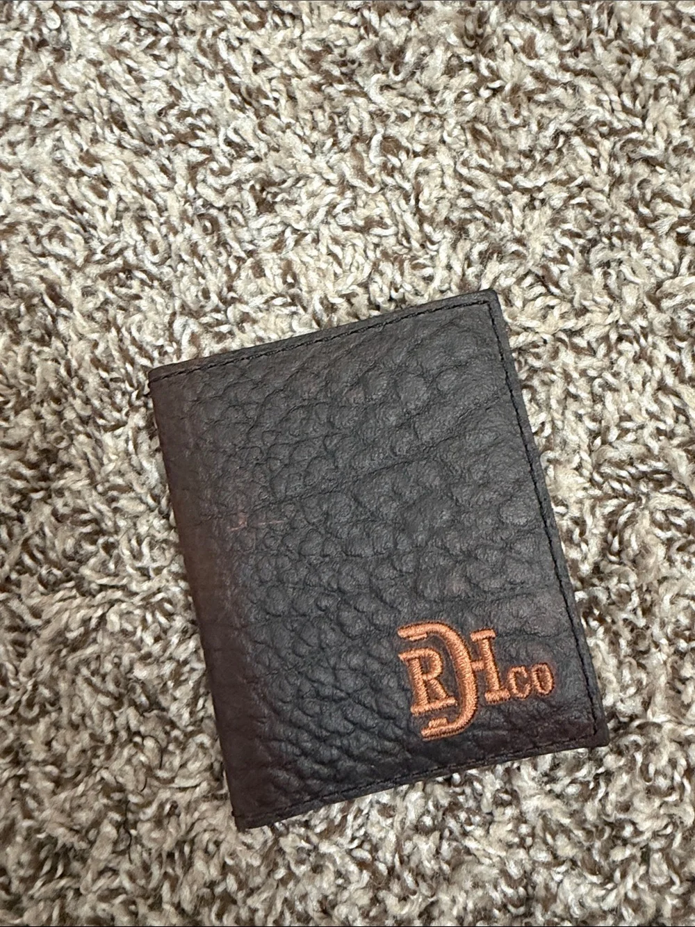Black Leather Card Case with Magnetic Clip